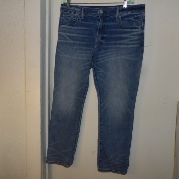American Eagle Men's Original Straight Leg Jeans Sz 36 X 30 - Picture 1 of 8